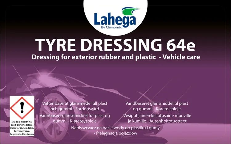 Bruksetikett Lahega Tyre Dressing 64e