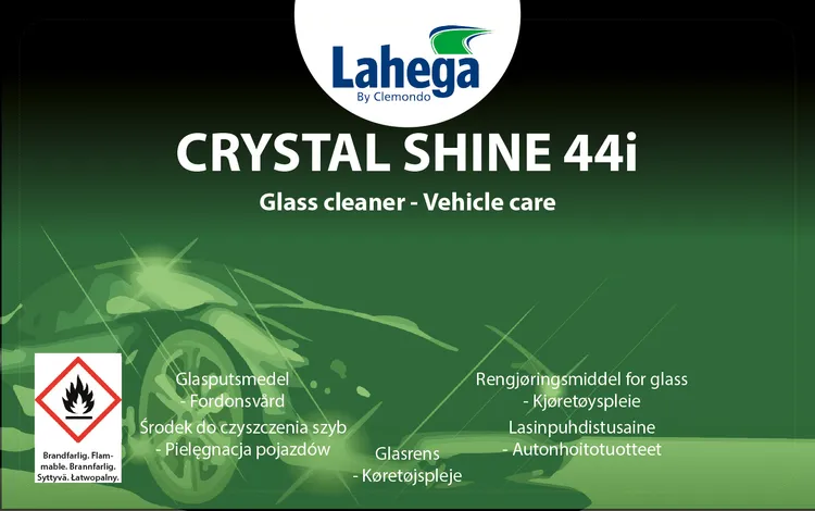 Bruksetikett Lahega Crystal Shine 44i