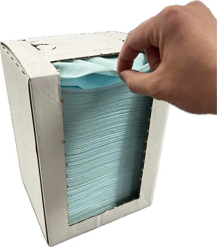 Torkduk Non-woven 9050, Turkos, 38x30cm, Z-vikta, 150 ark/fr