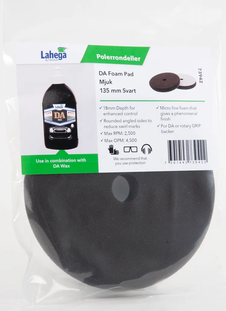 DA Foam Pad Mjuk 135 mm Svart